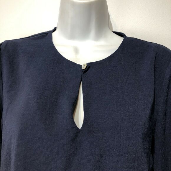 alice blue for stitch fix Blue Roll tab sleeve shirt Size SP - Picture 2 of 8